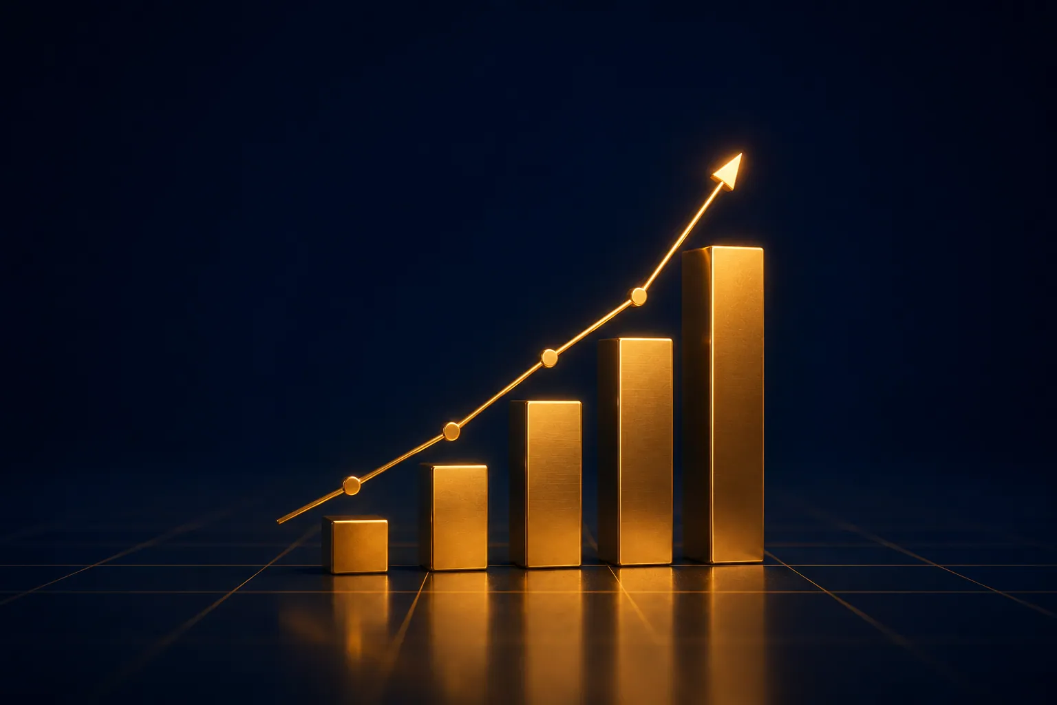 Gráfico de crescimento de pedidos