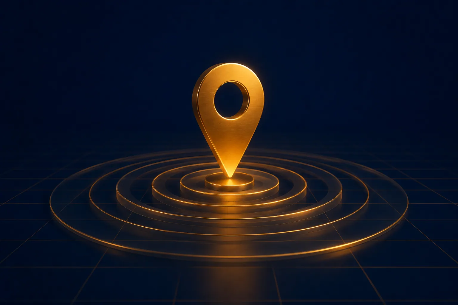 Pin de localização com ondas